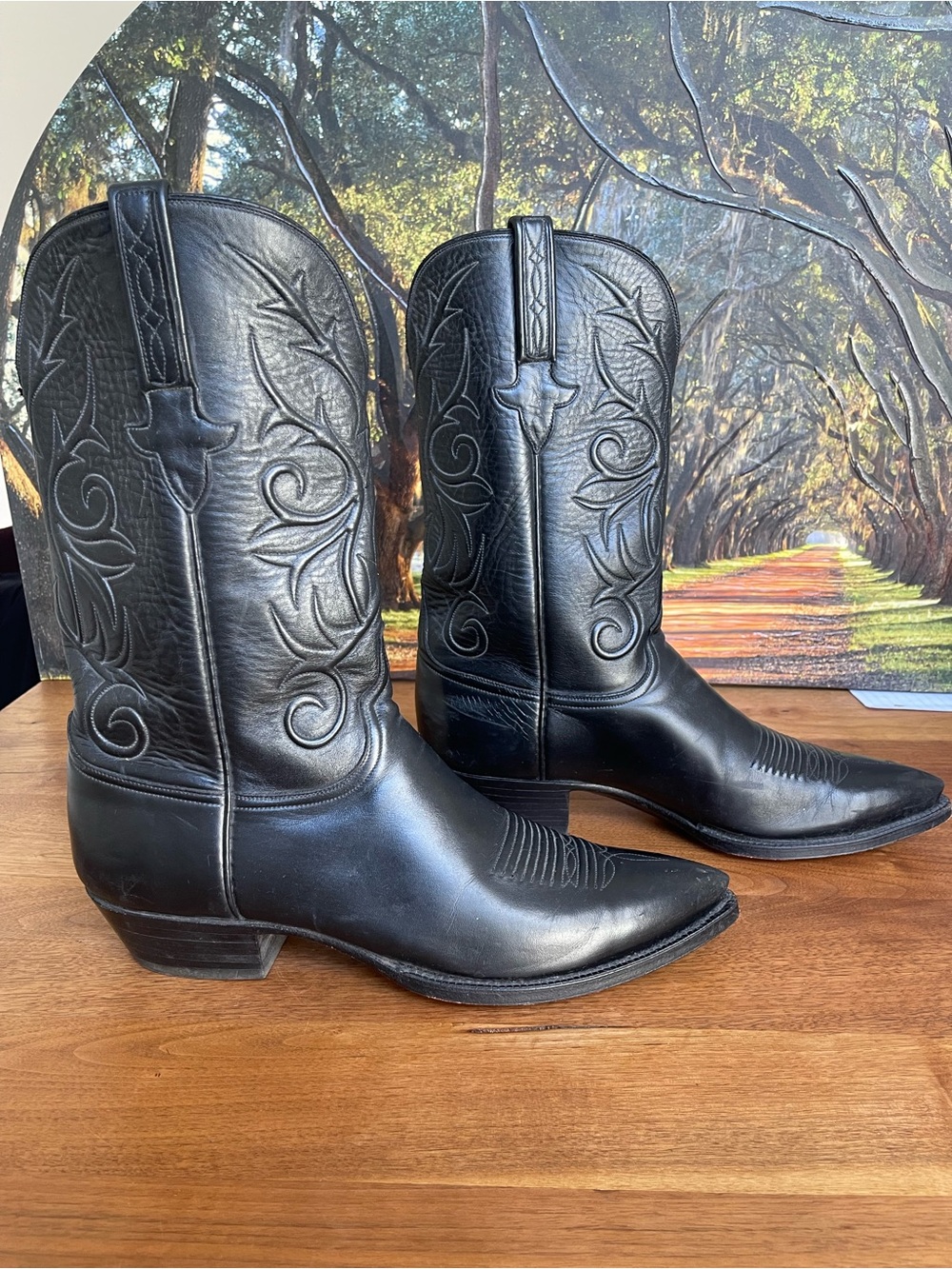 Lucchese boots exclusive for thieves market Leather Cowboy Boots 11 - Picture 4 of 13